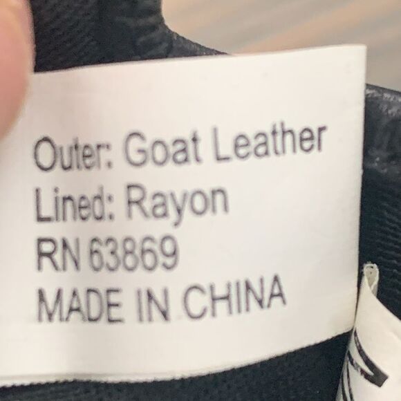 Carolina Amato Black Leather Gloves – Size M - Picture 7 of 9